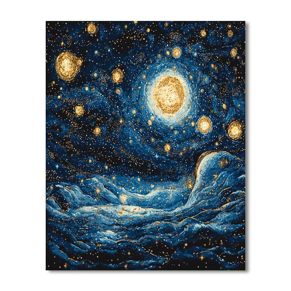 Gustav Klimt Inspired Astral Elegance  Paint By Number