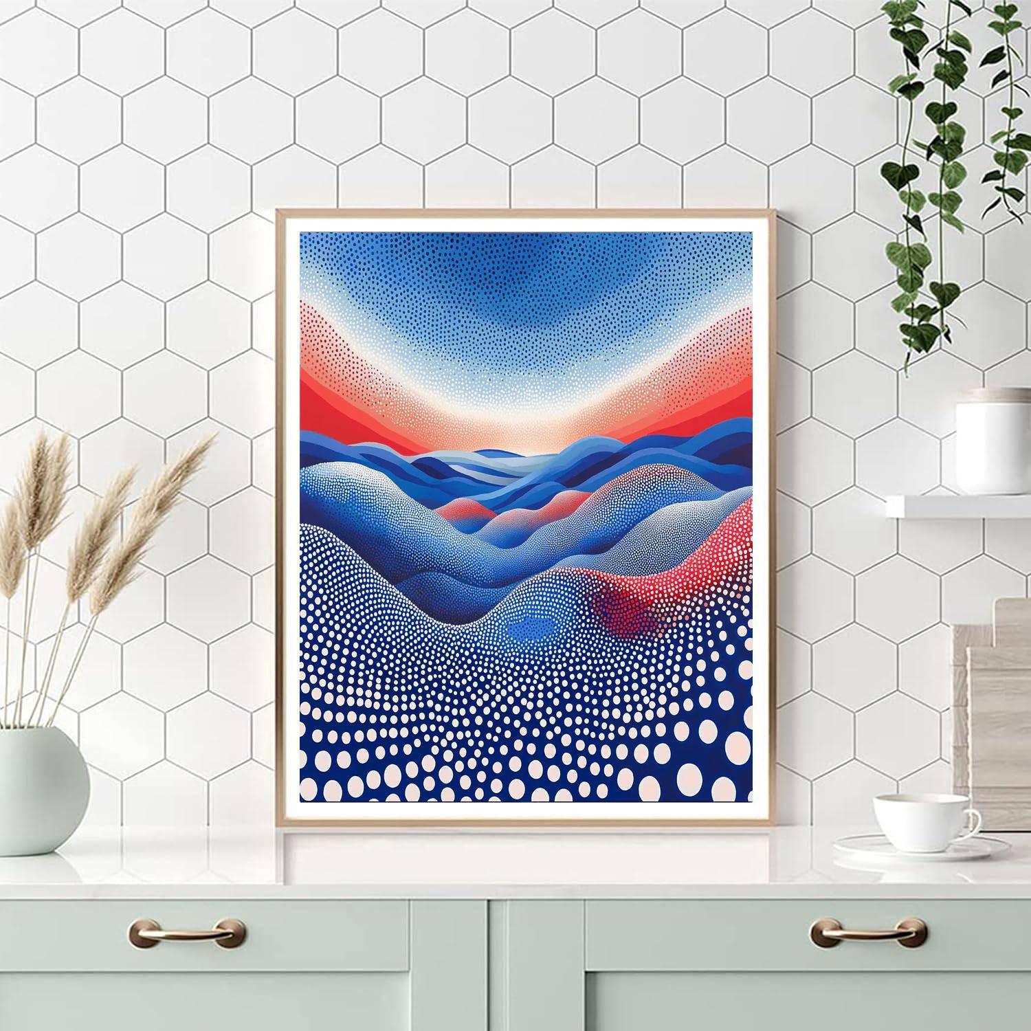 Yayoi Kusama Inspired Dreamscape Of Dots  Paint By Number