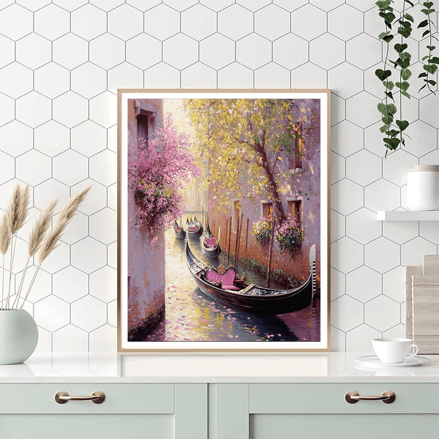 Giovanni Bellini Inspired Gondolas In Spring  Paint By Color