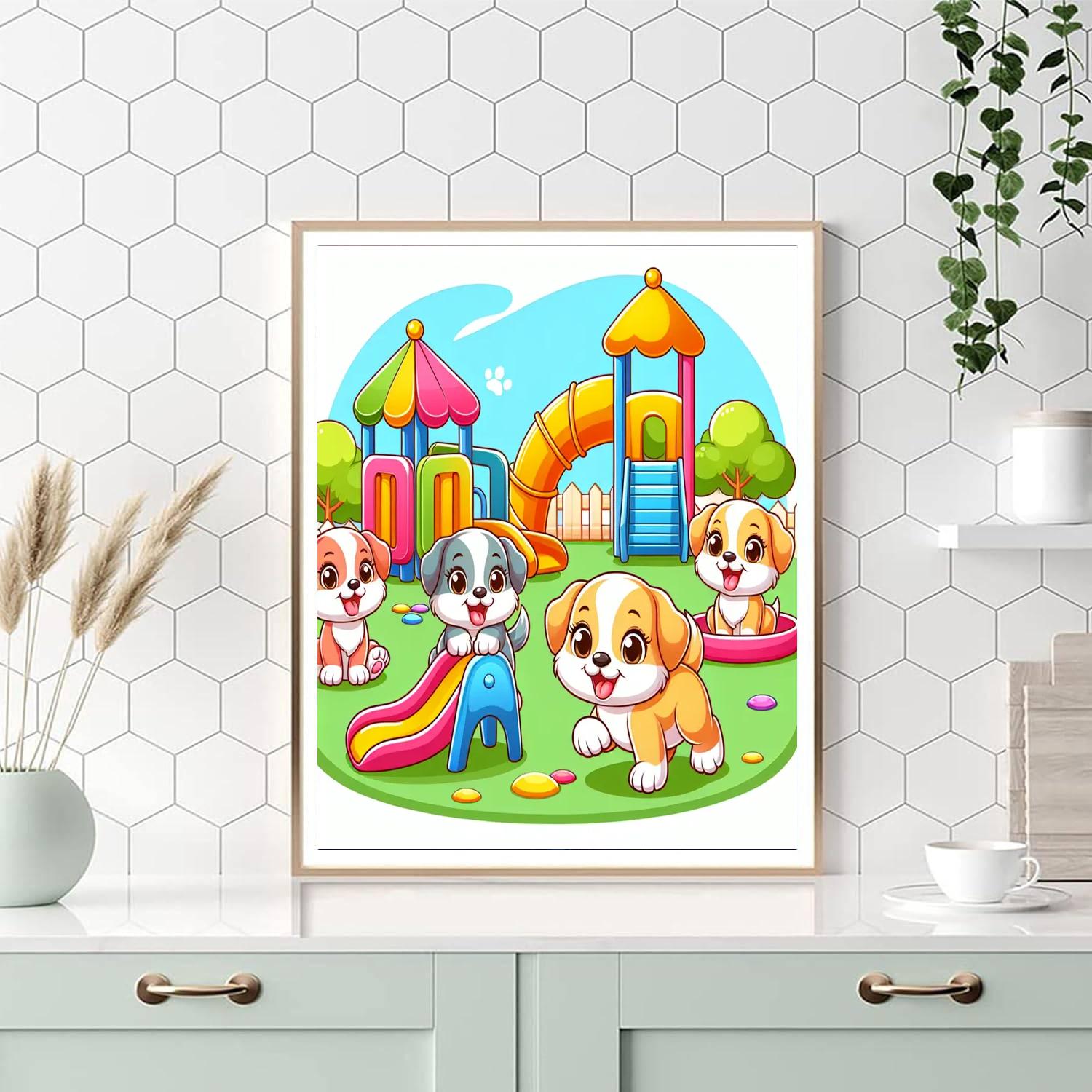 Puppy Pals Playground Number Painting