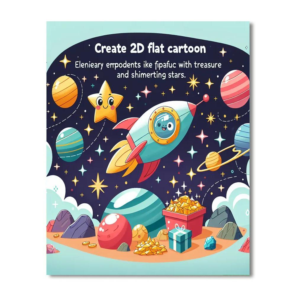 Galactic Treasure Adventure Numbered Painting Kits