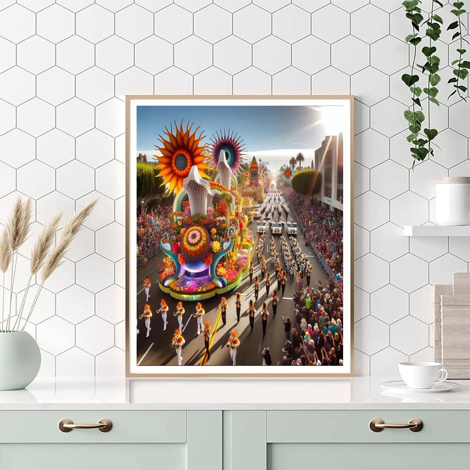 The Rose Parade - Usa Painting Number Kit