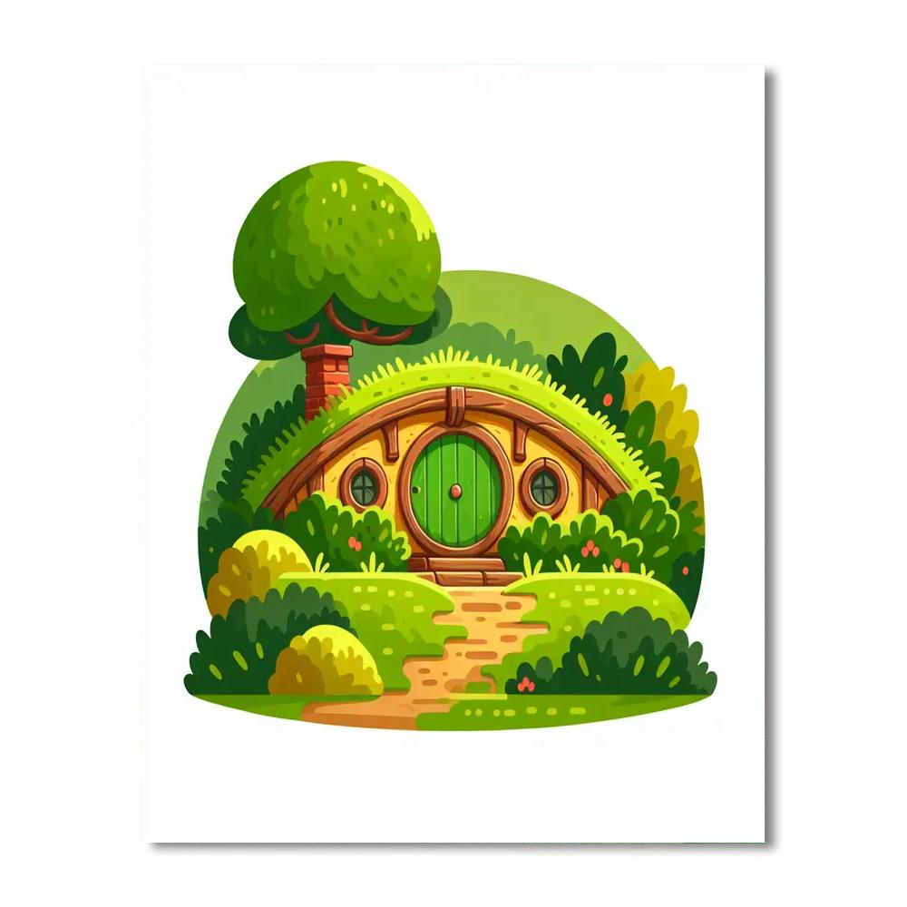 Cozy Hobbit Retreat Painting By Numbers Kit