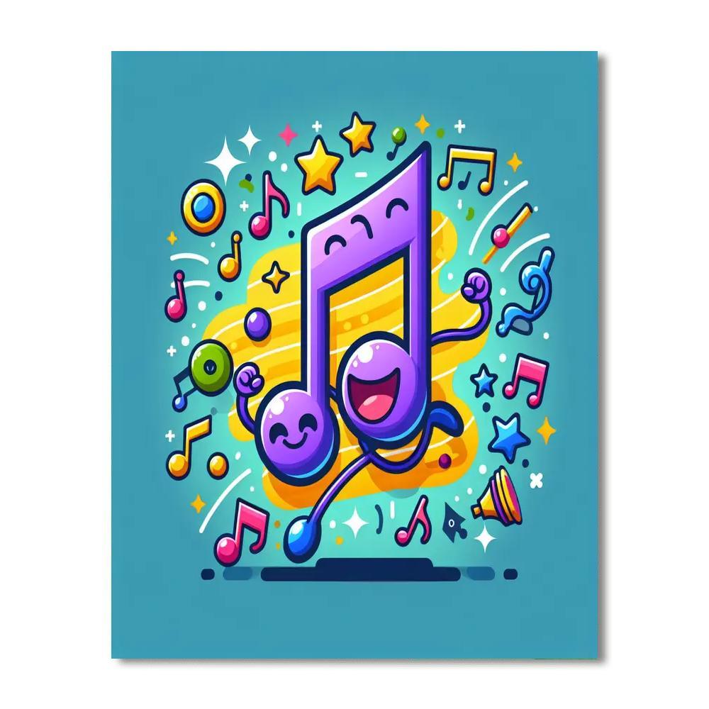 Joyful Music Note DIY Paint By Numbers
