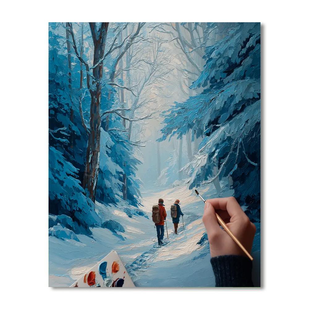 Winter Walks Number Painting