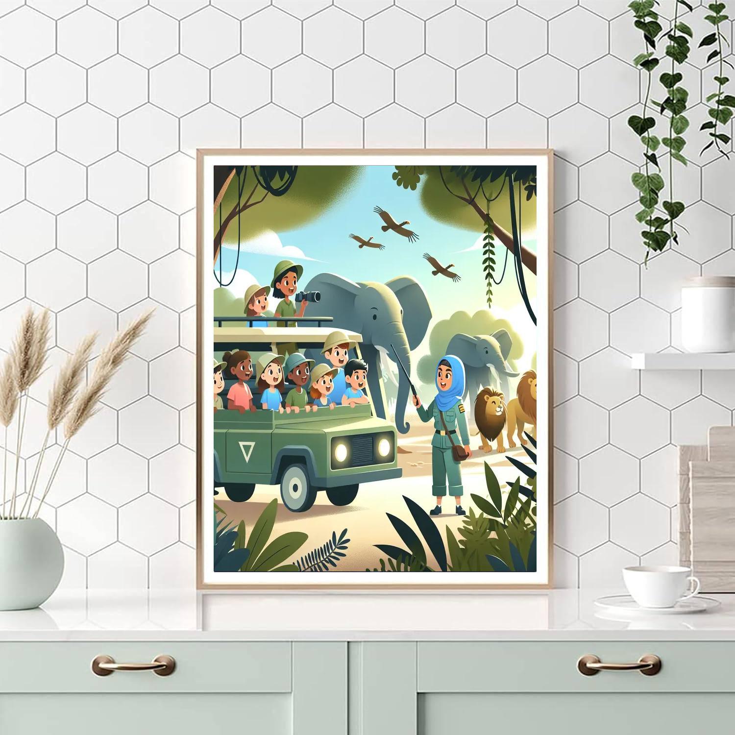 Jungle Safari Bonanza Painting Number Kit