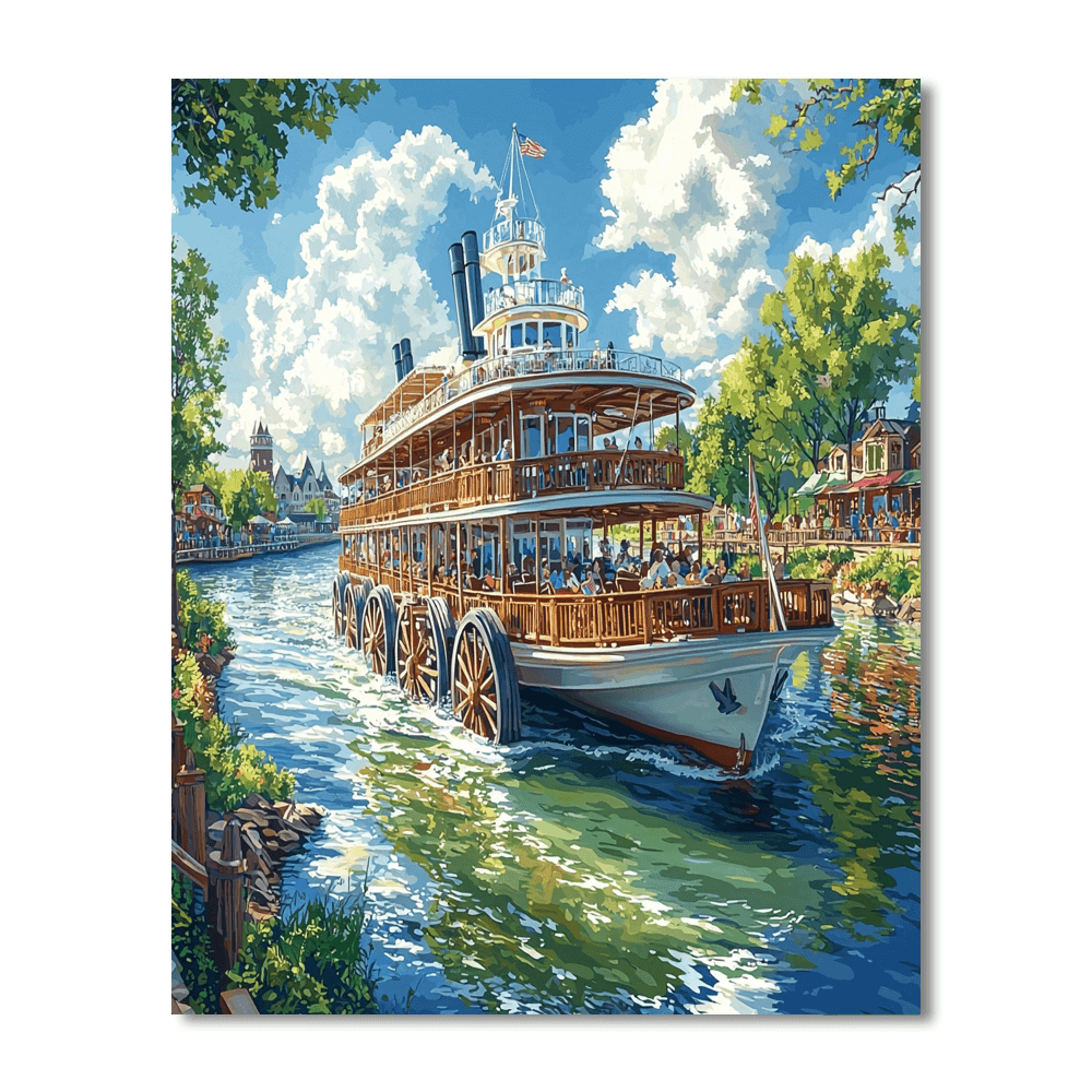 Paddle Wheel Riverboat Cruise Numbered Painting Kits