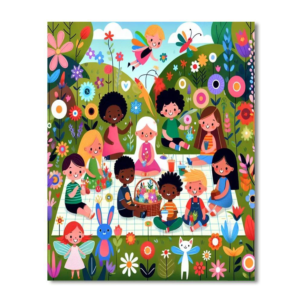 Dreamy Garden Picnic Paint By Color