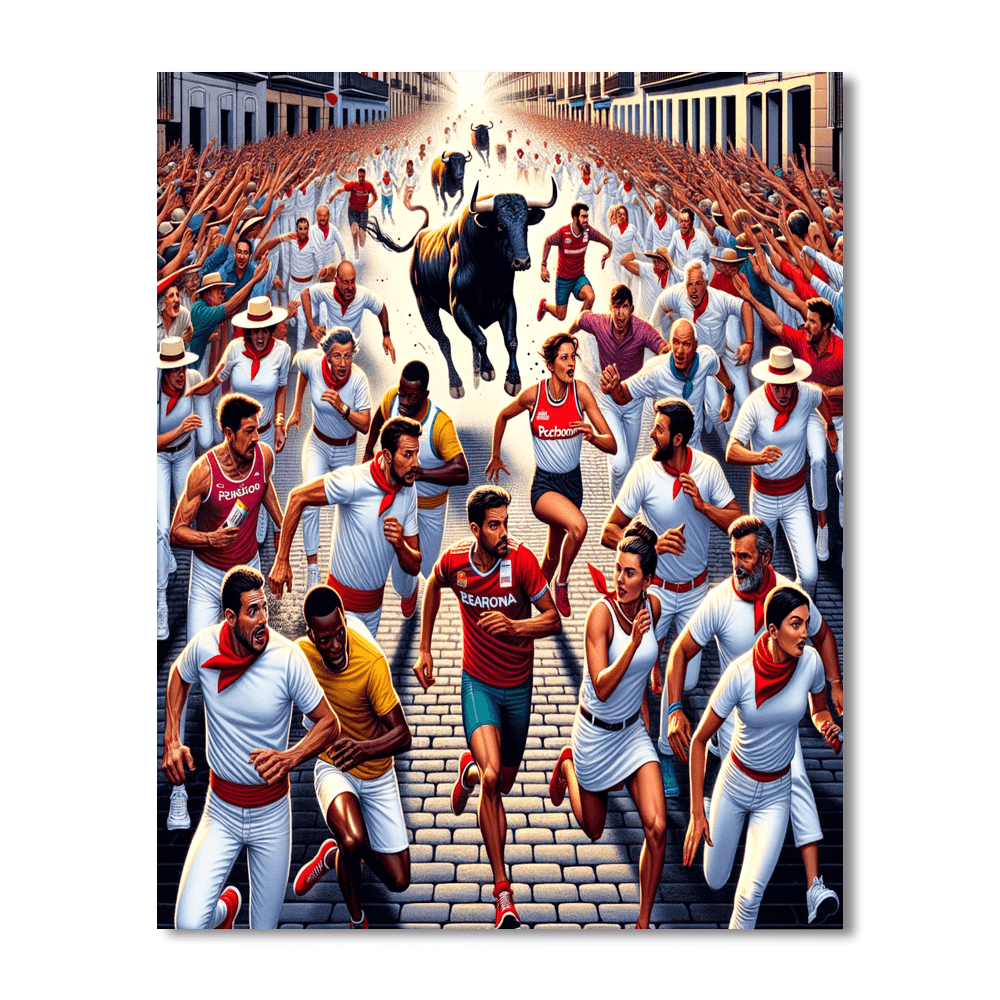 The San Fermin Festival - Spain Paint By Color