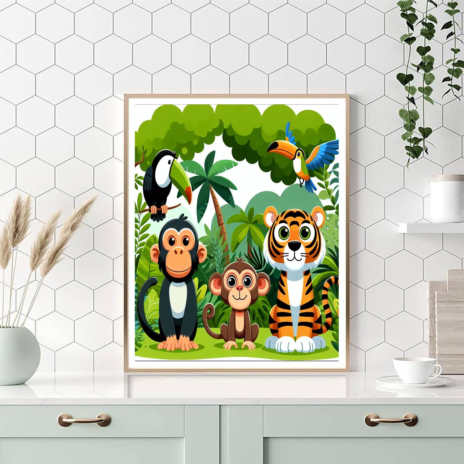 Curious Jungle Expedition Numbered Painting Kits