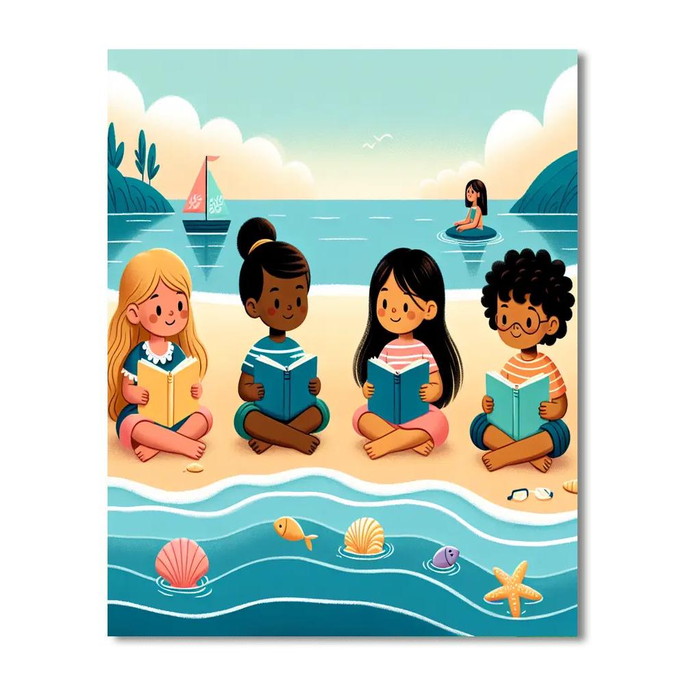 Serene Seaside Storytime Numbered Painting Kits