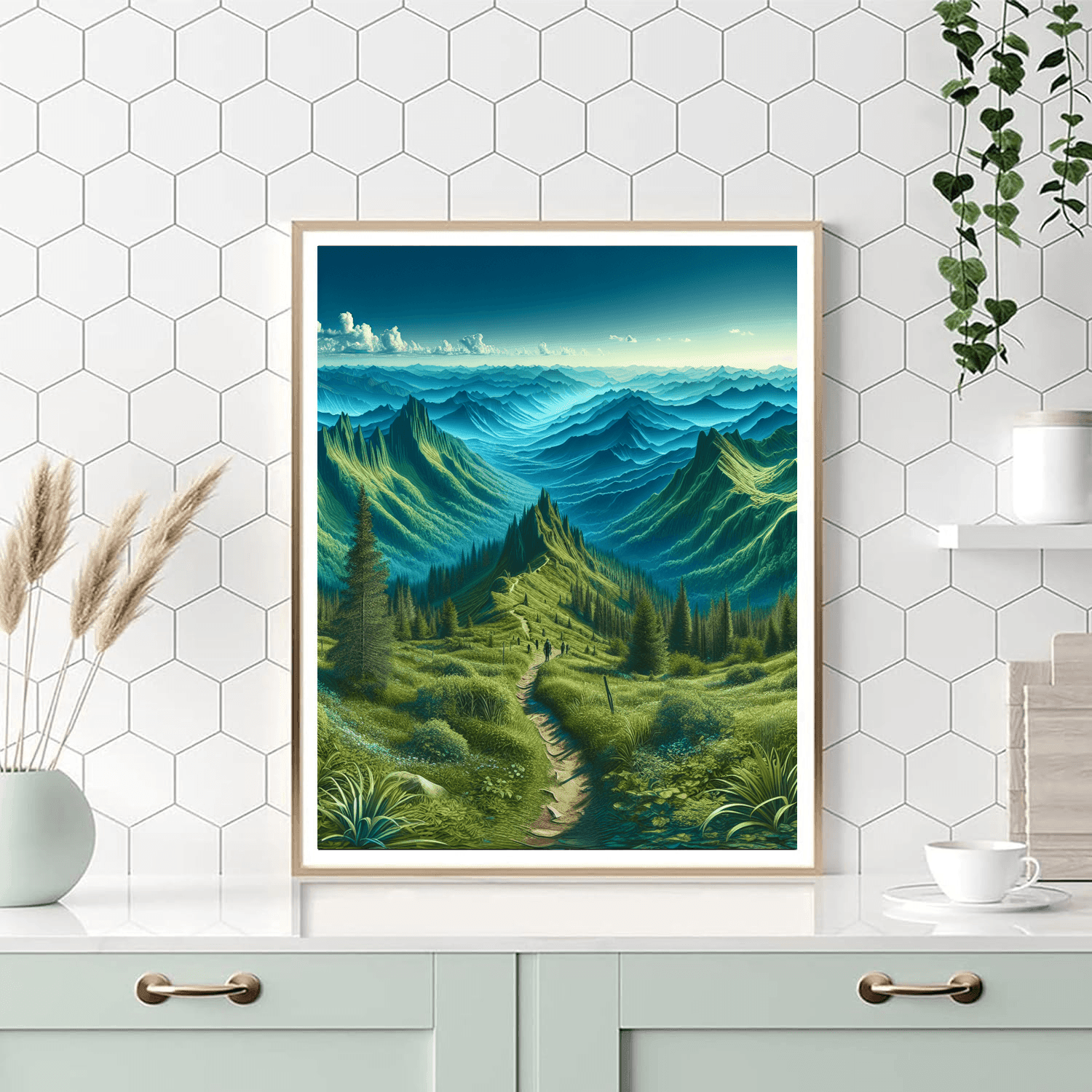 Inspiring Mountain Trail Paint By Numbers