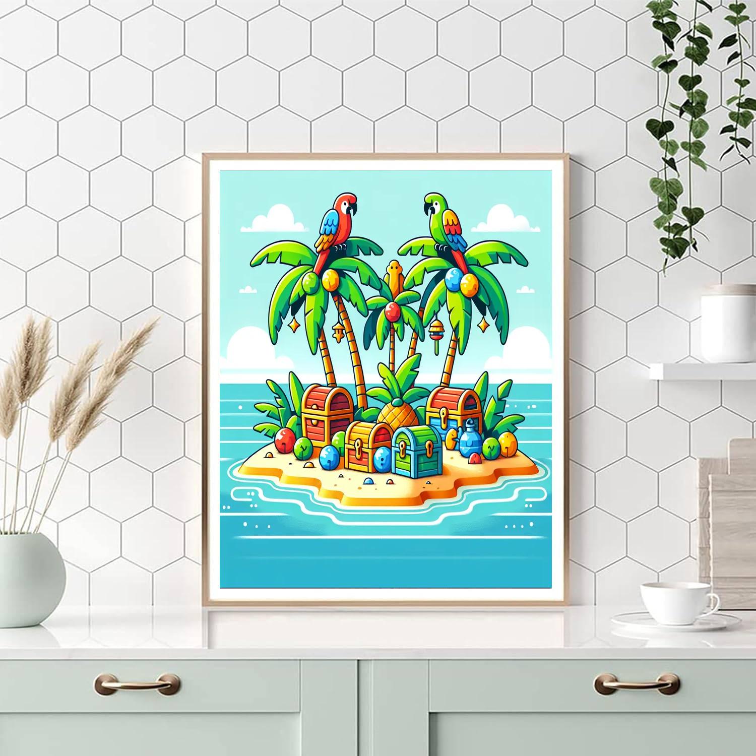 Tropical Treasure Paint By Numbers Art