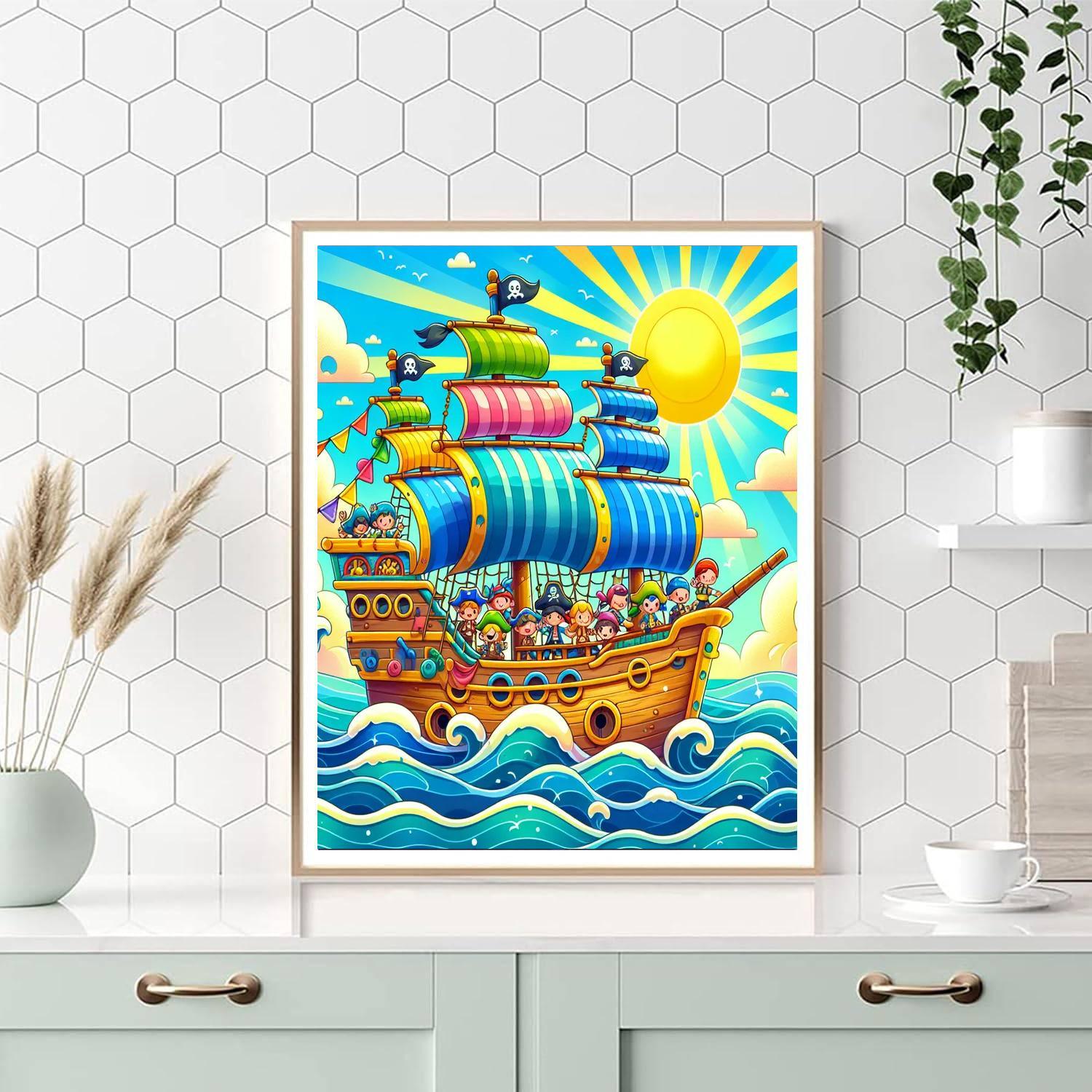 Sailing With Pirate Friends Painting By Numbers Kit