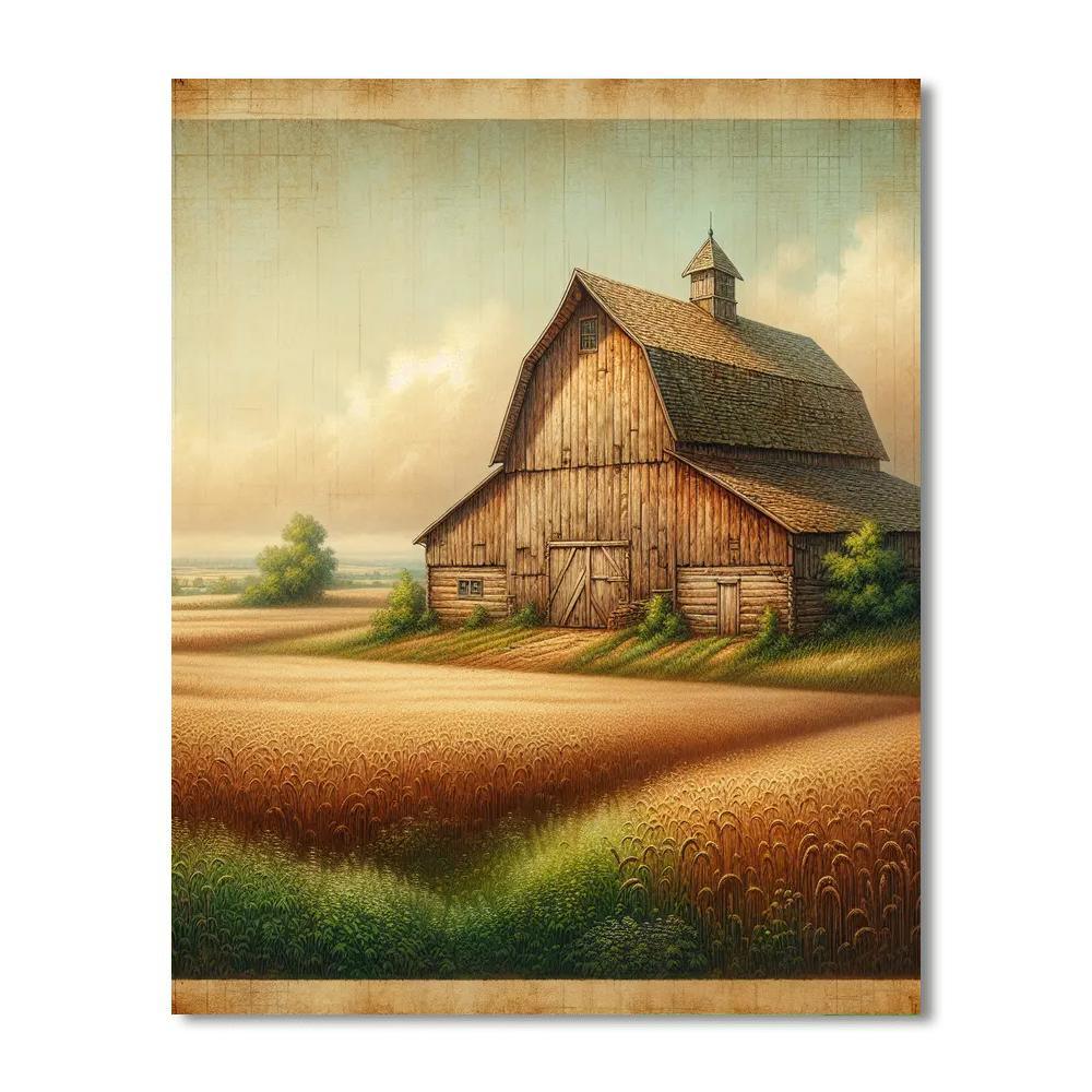 Rustic Barnyard Serenity DIY Paint By Numbers