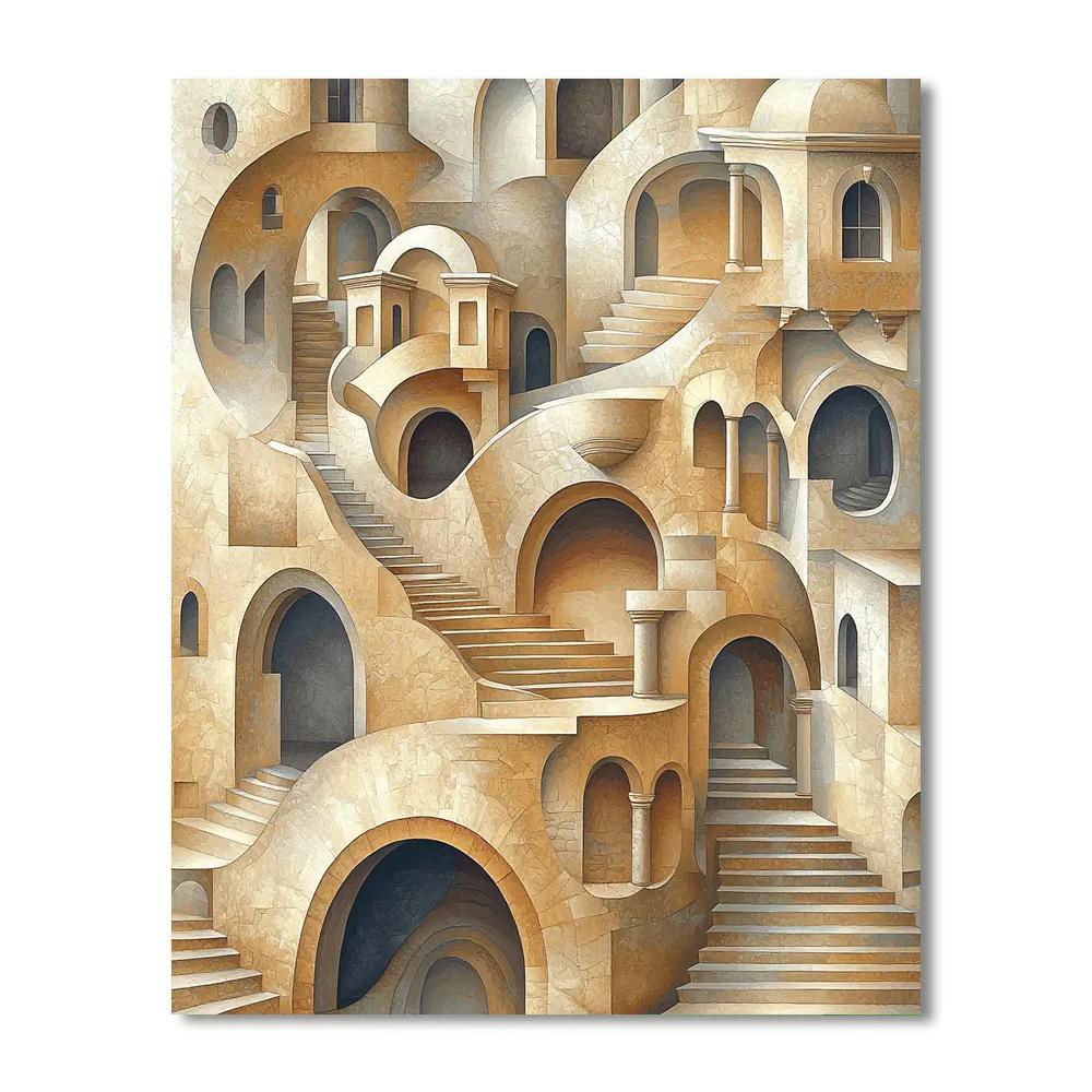 M.C. Escher Inspired Visions Of Complexity  Painting Number Kit