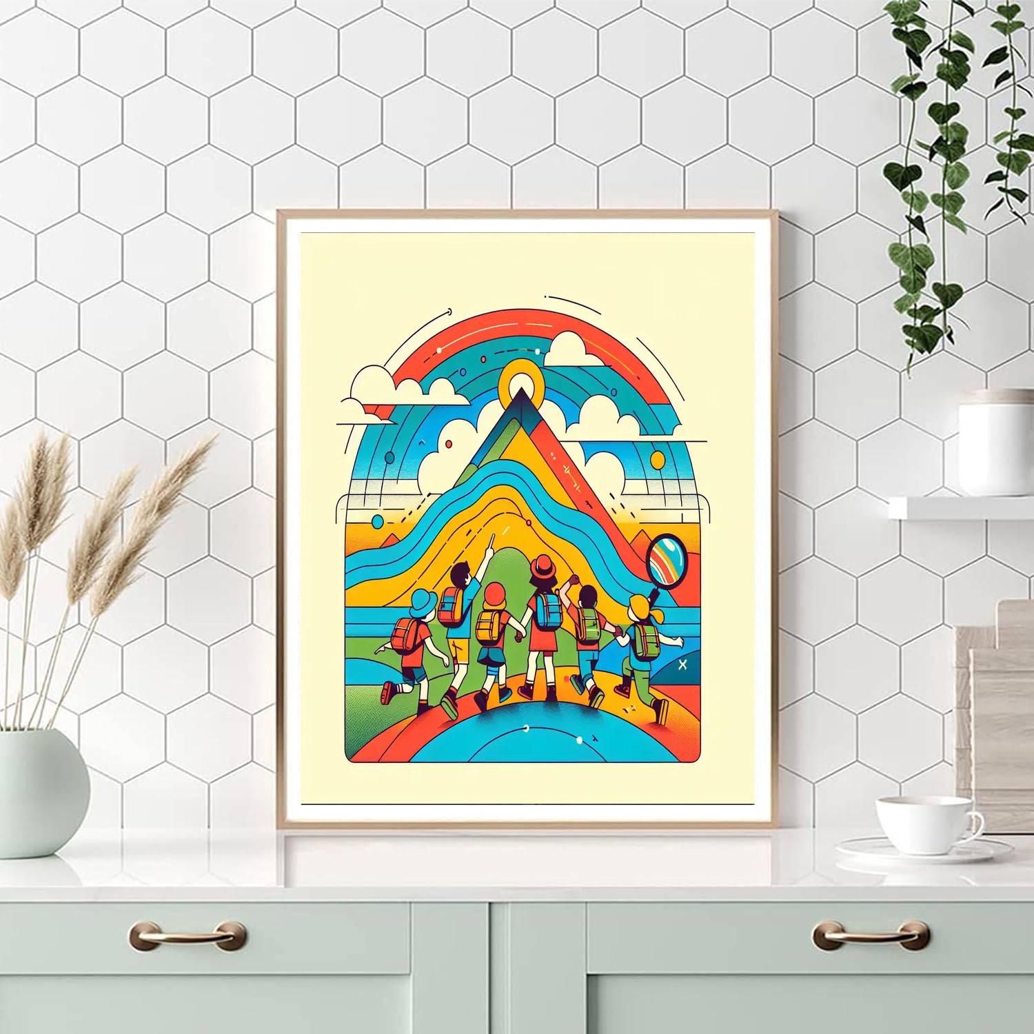 Mountain Adventure Expedition Number Painting