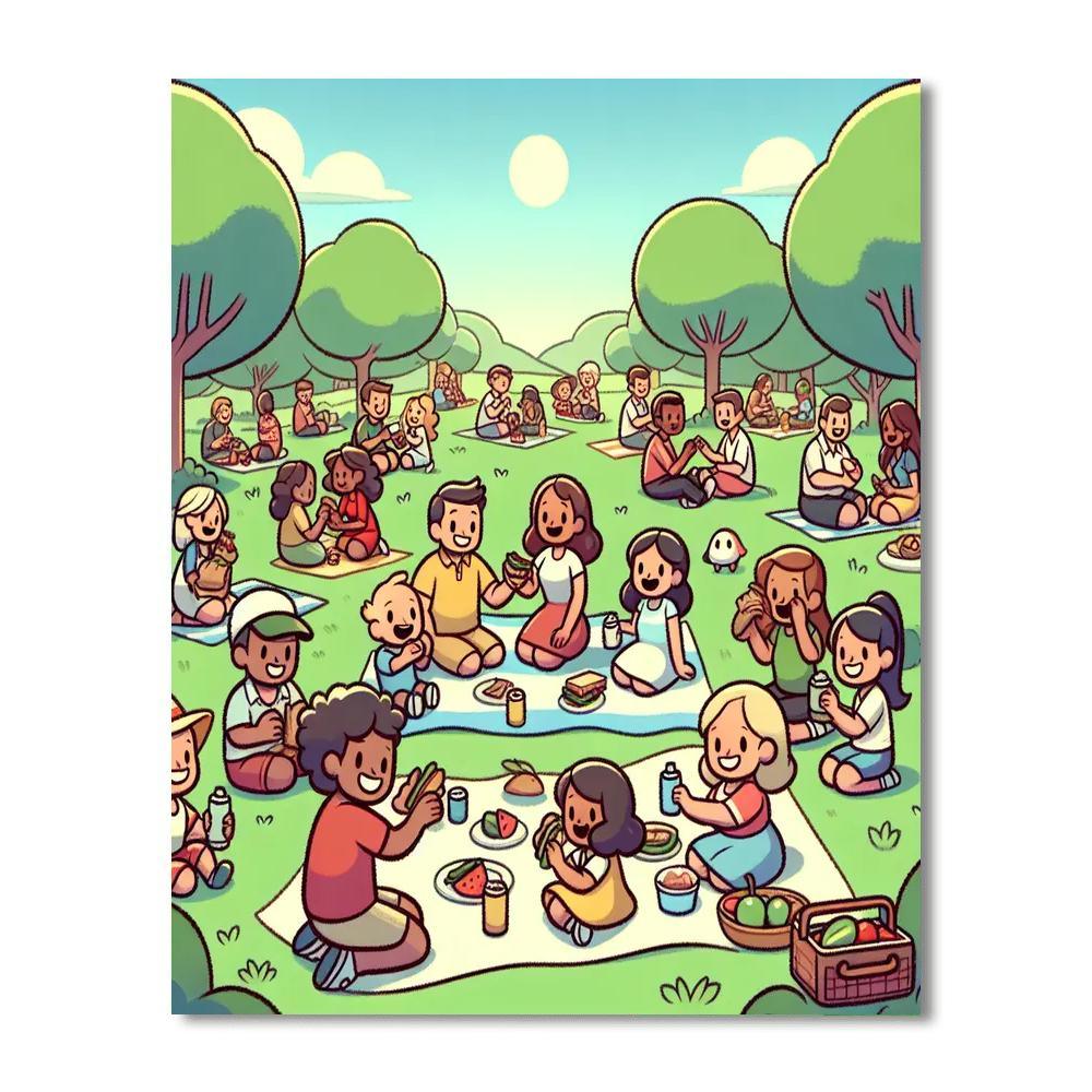 Happy Picnic Day Numbered Painting Kits