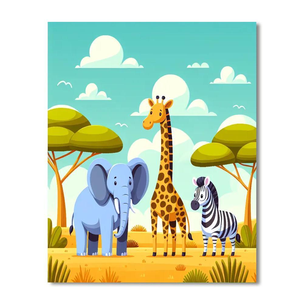 Savanna Animal Adventure Paint By Number