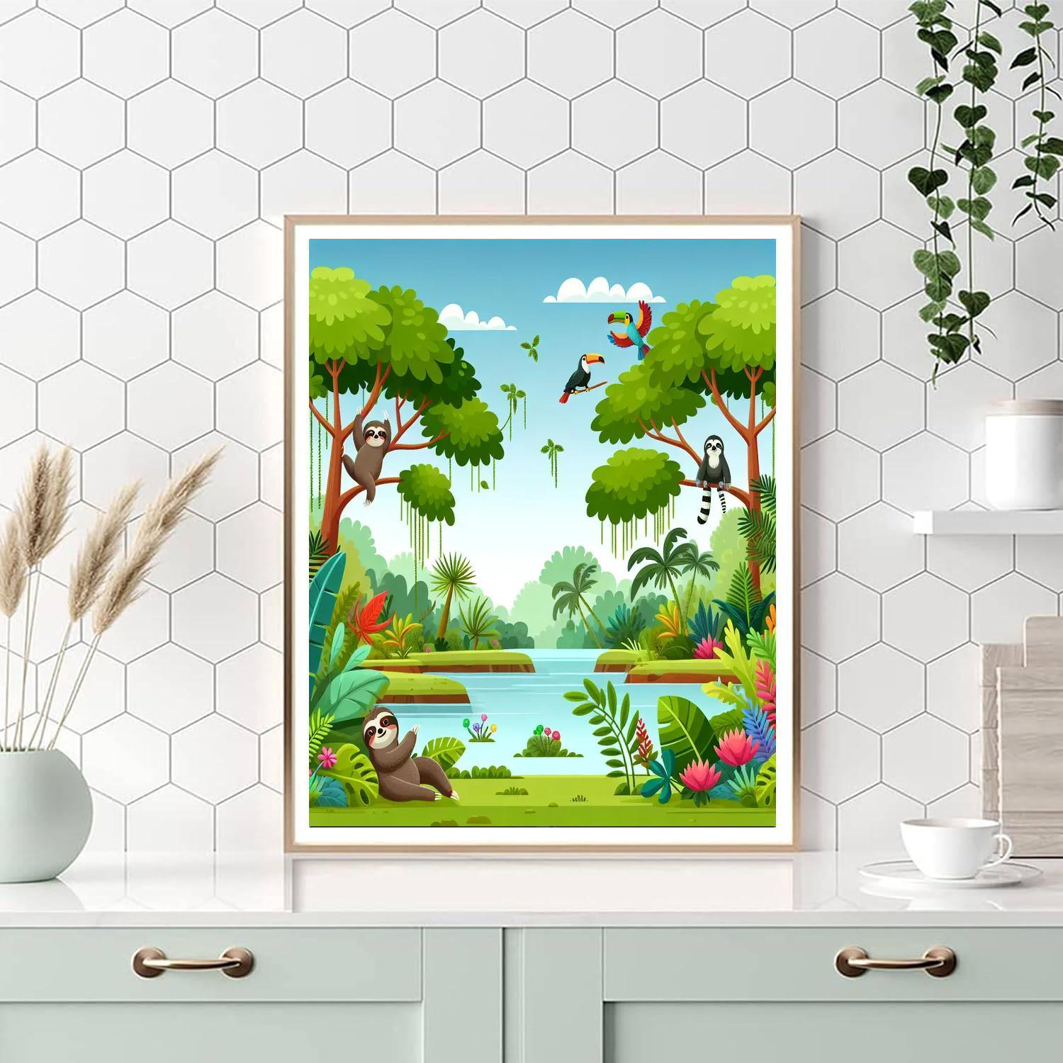 Gentle Rainforest Paint By Color