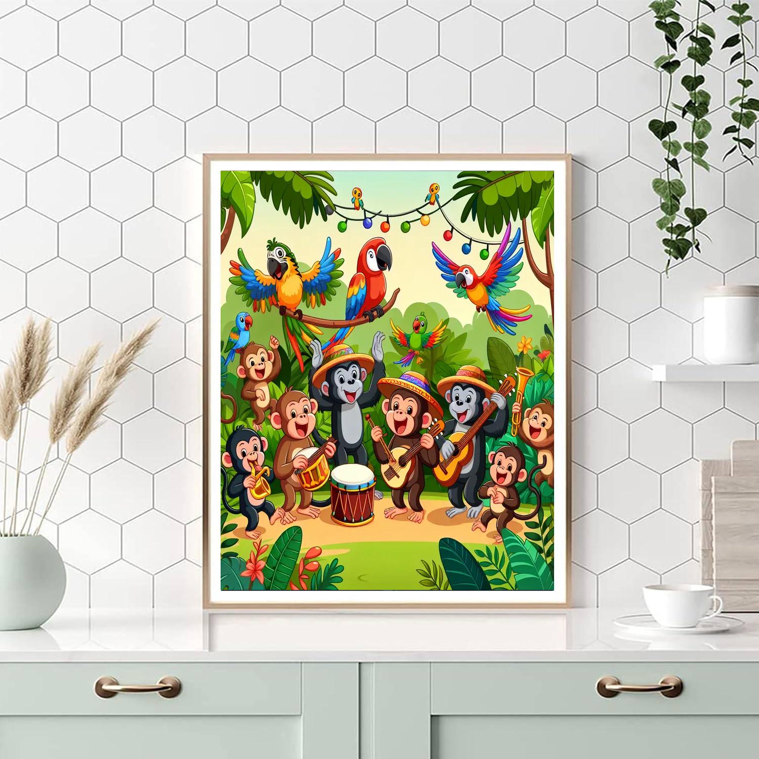 Jubilant Jungle Jam Painting By Numbers Kit