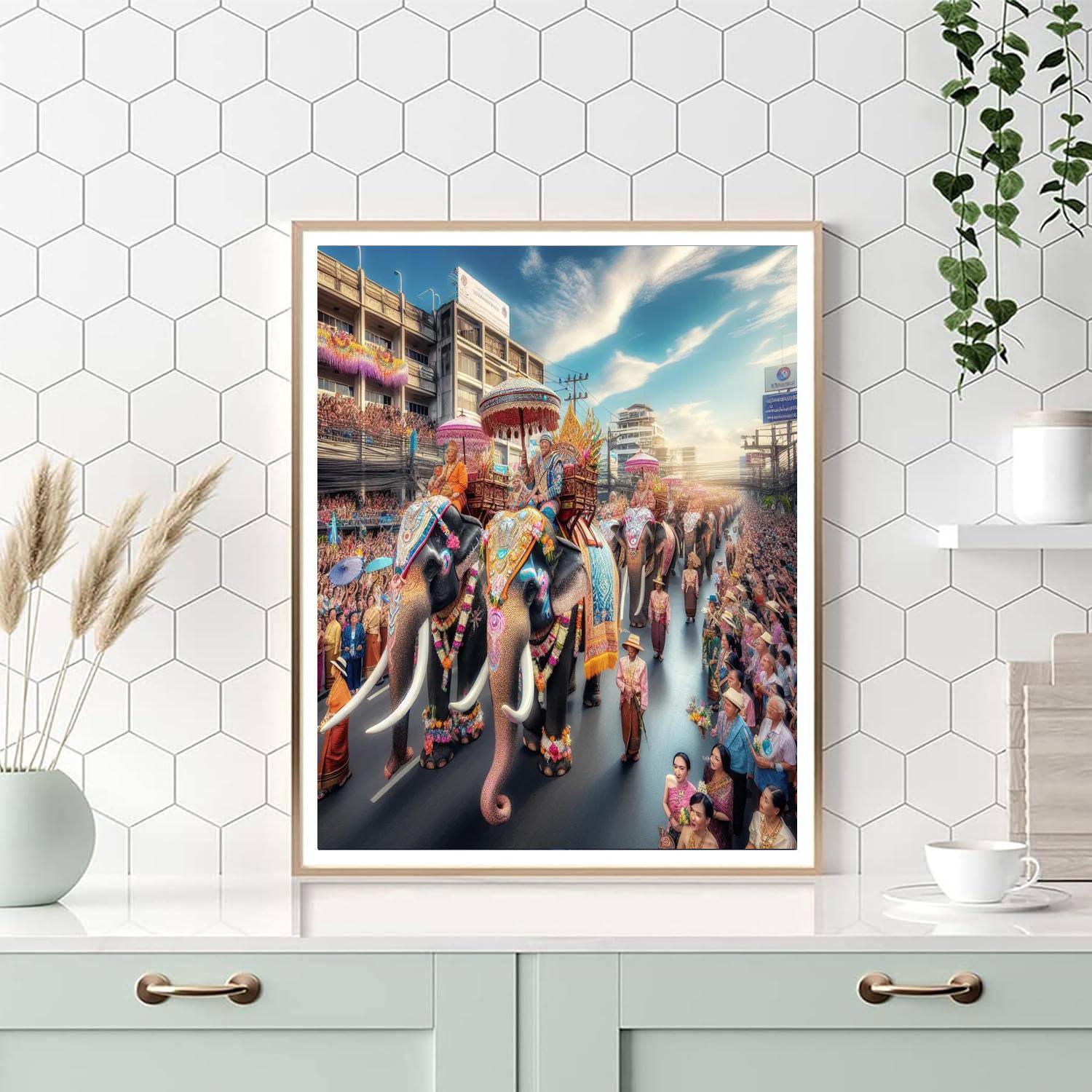 World Elephant Day - Thailand Paint By Color