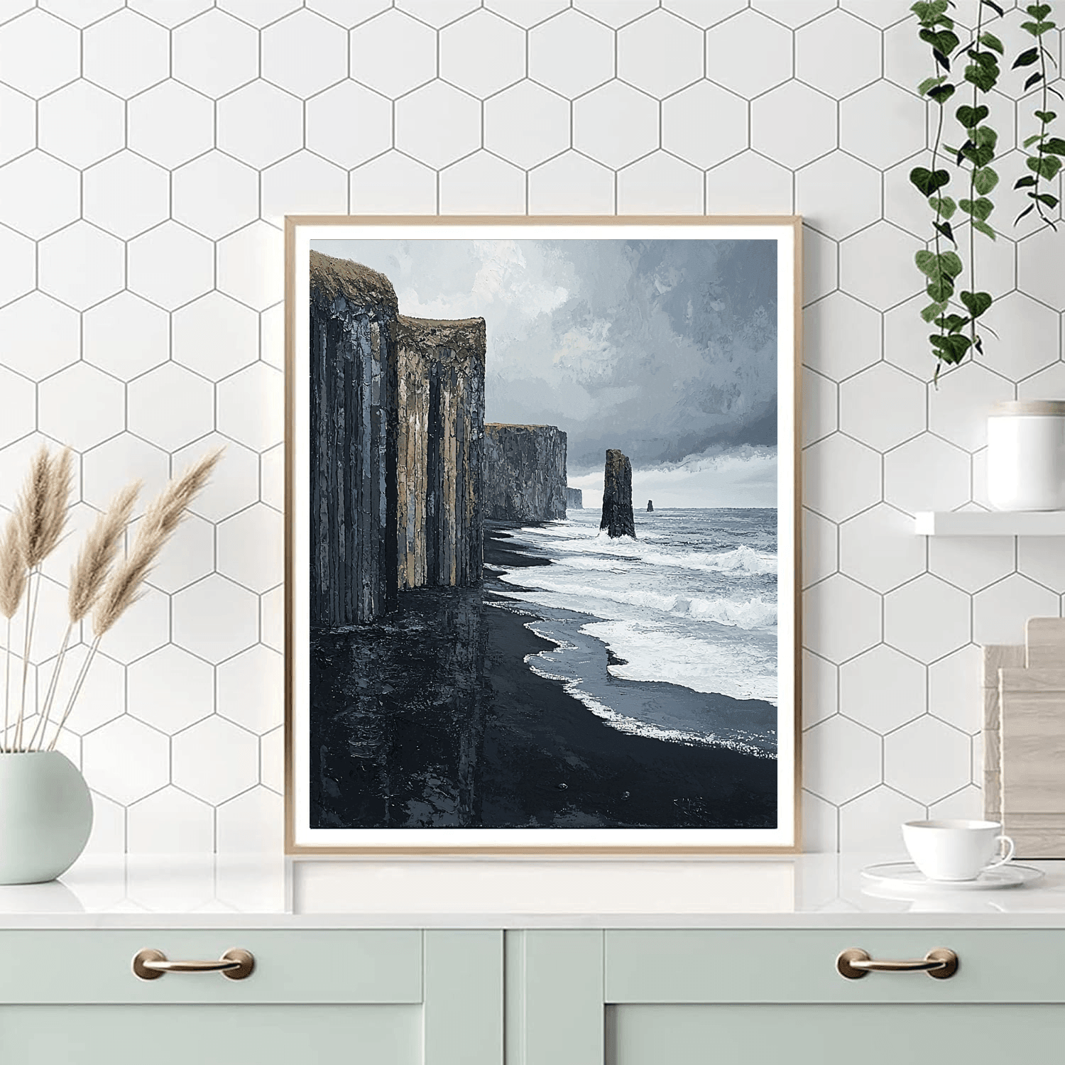 Vik Black Sand Beach, Iceland Painting Number Kit