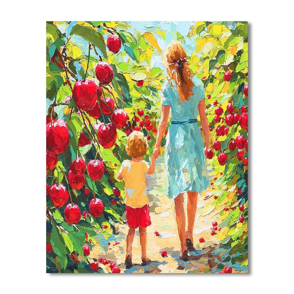 Sweet Cherry Orchard Paint By Numbers Kits