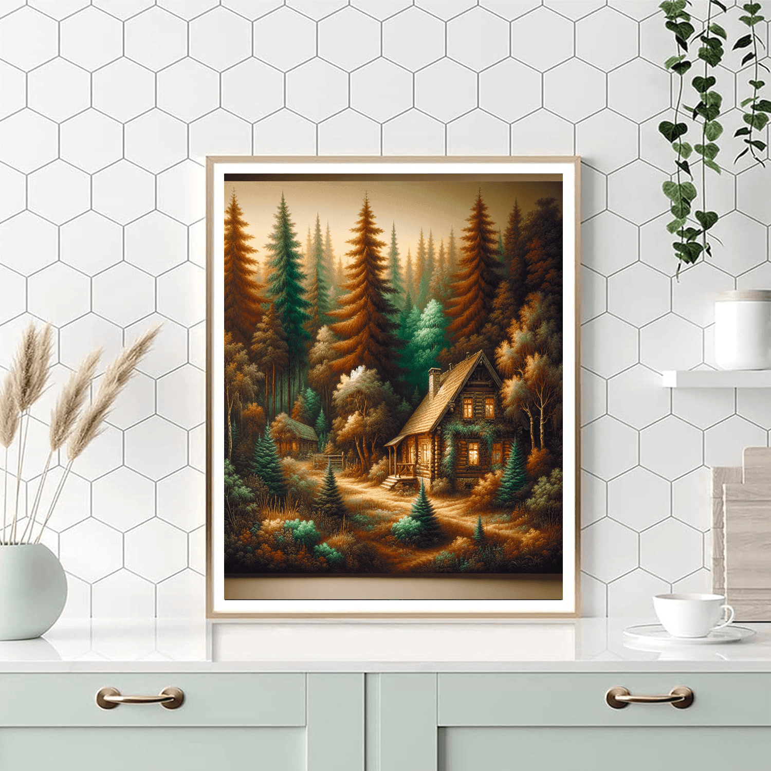 Rustic Cabin Hideaway DIY Paint By Numbers