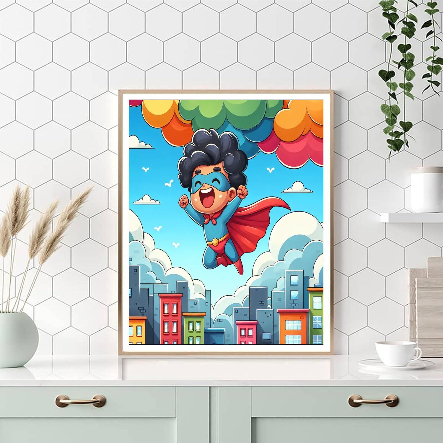 Little Superheroes Painting Number Kit