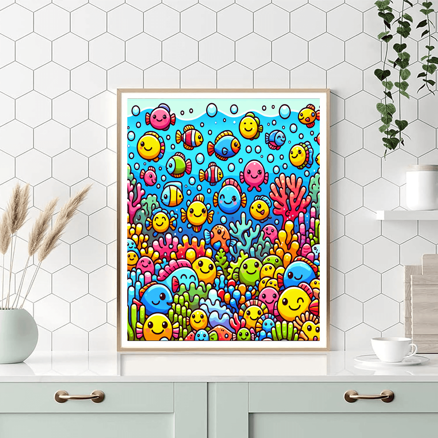 Funky Fish Frenzy Numbered Painting Kits