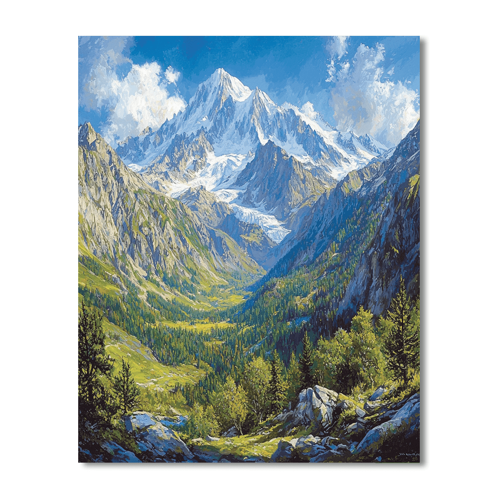 Mont Blanc - French Alps Paint By Numbers