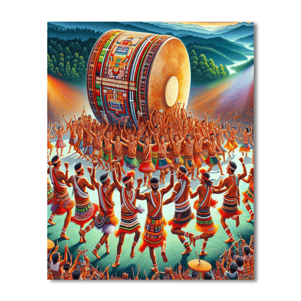 Wangala Festival - India Painting By Numbers Kit