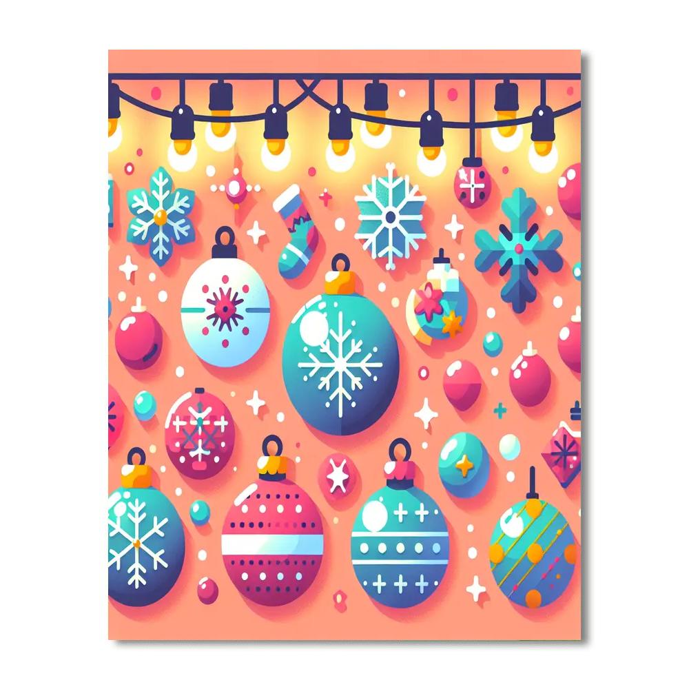 Charming Holiday Decorations Painting By Numbers Kit