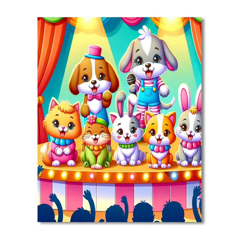 Charming Pet Show Paint By Numbers Kits