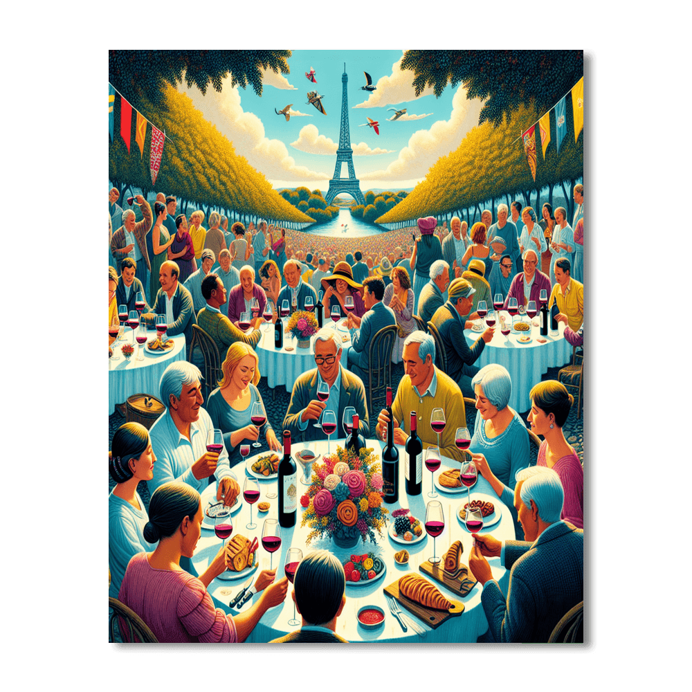 The La Fête Des Vins - France Paint By Numbers Kits