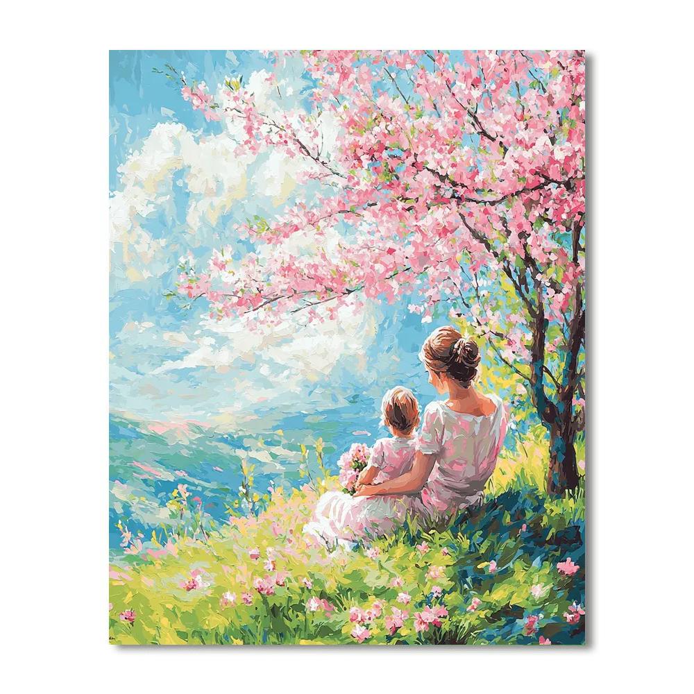 Together Under The Cherry Blossoms Paint By Color