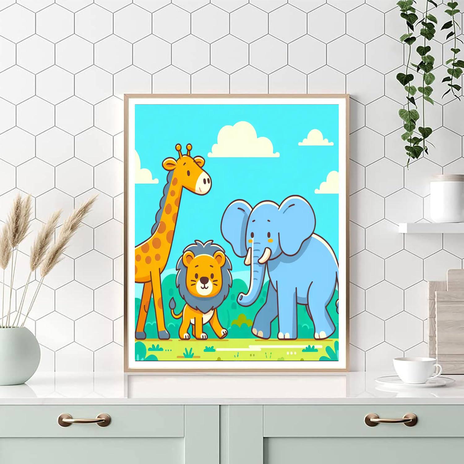 Historic Safari Adventure Paint By Numbers Art