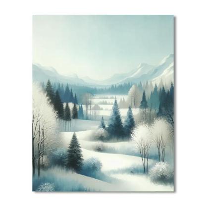 Winter's Silent Elegance Paint By Numbers Kits