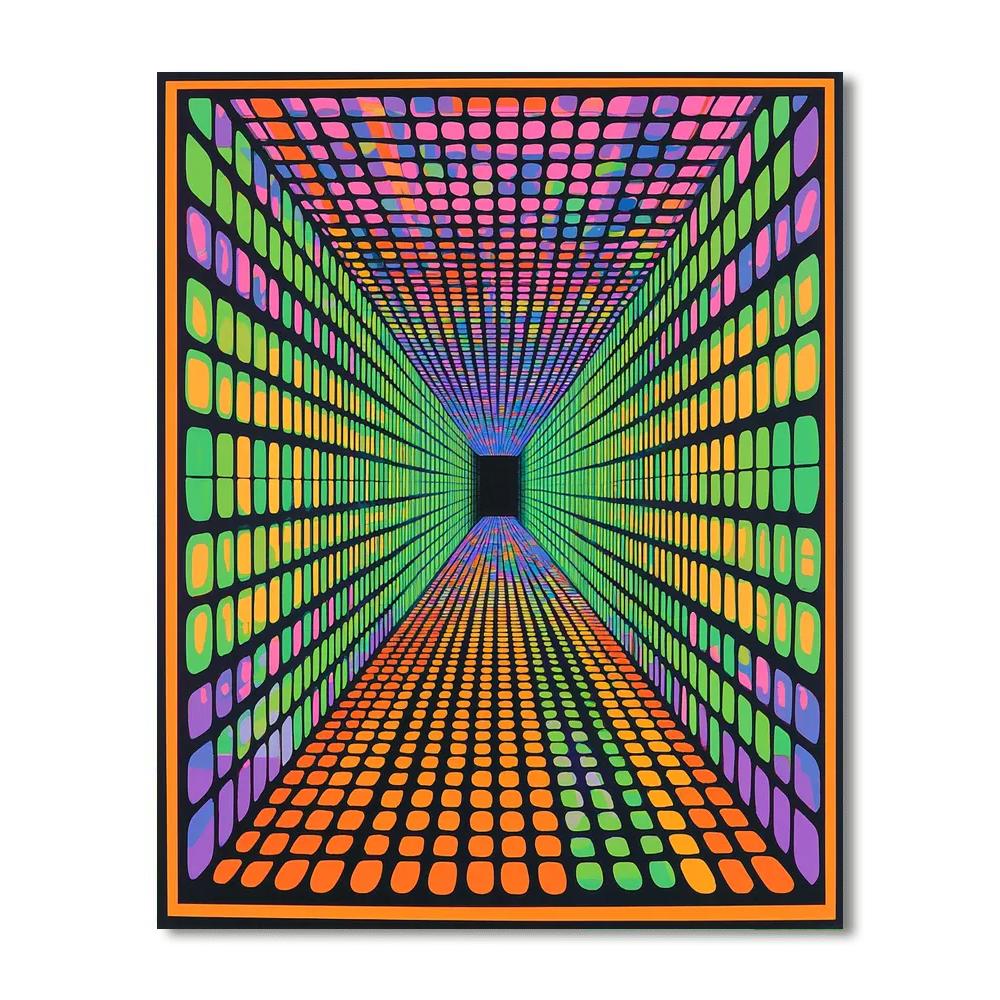 Victor Vasarely Inspired Psychedelic Geometric Wonders  Paint By Numbers