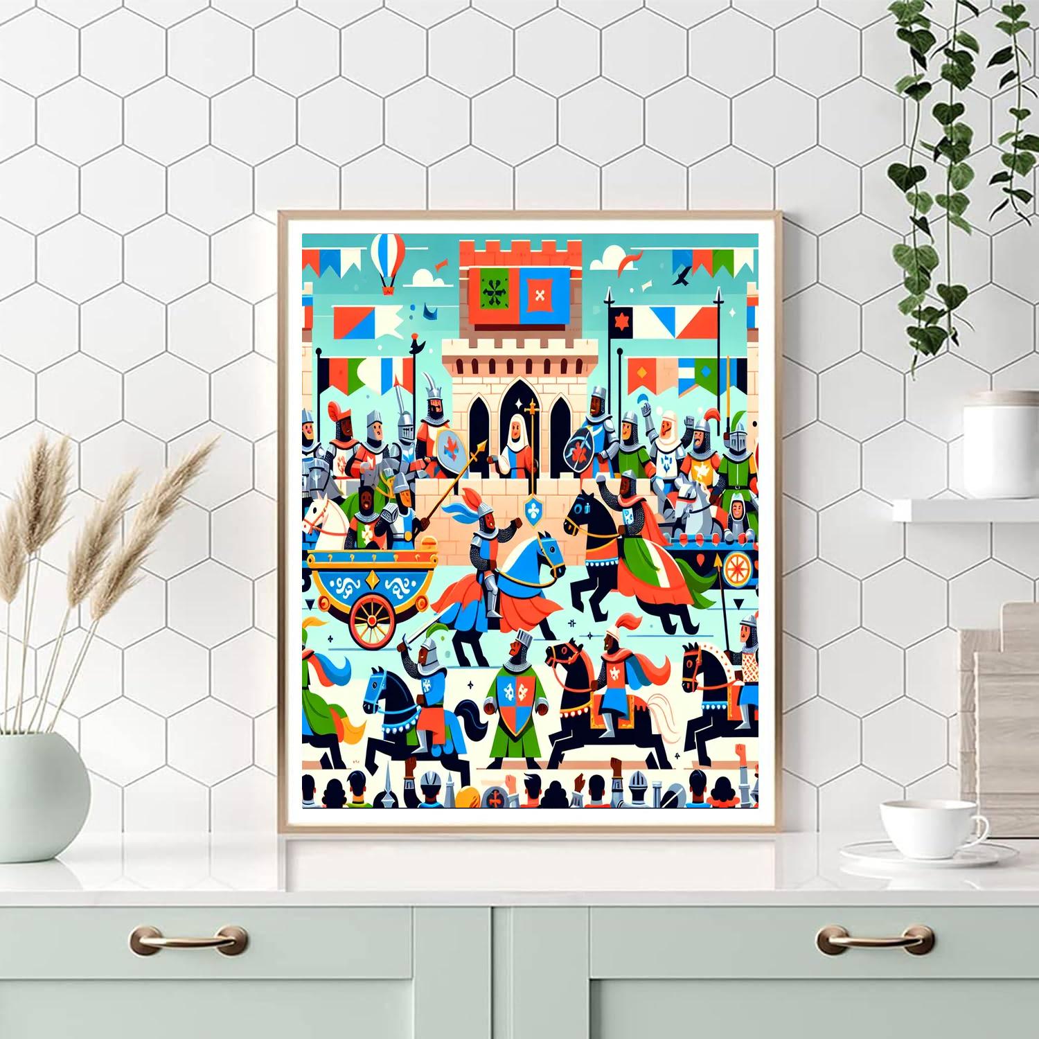 Knight's Tournament Number Painting