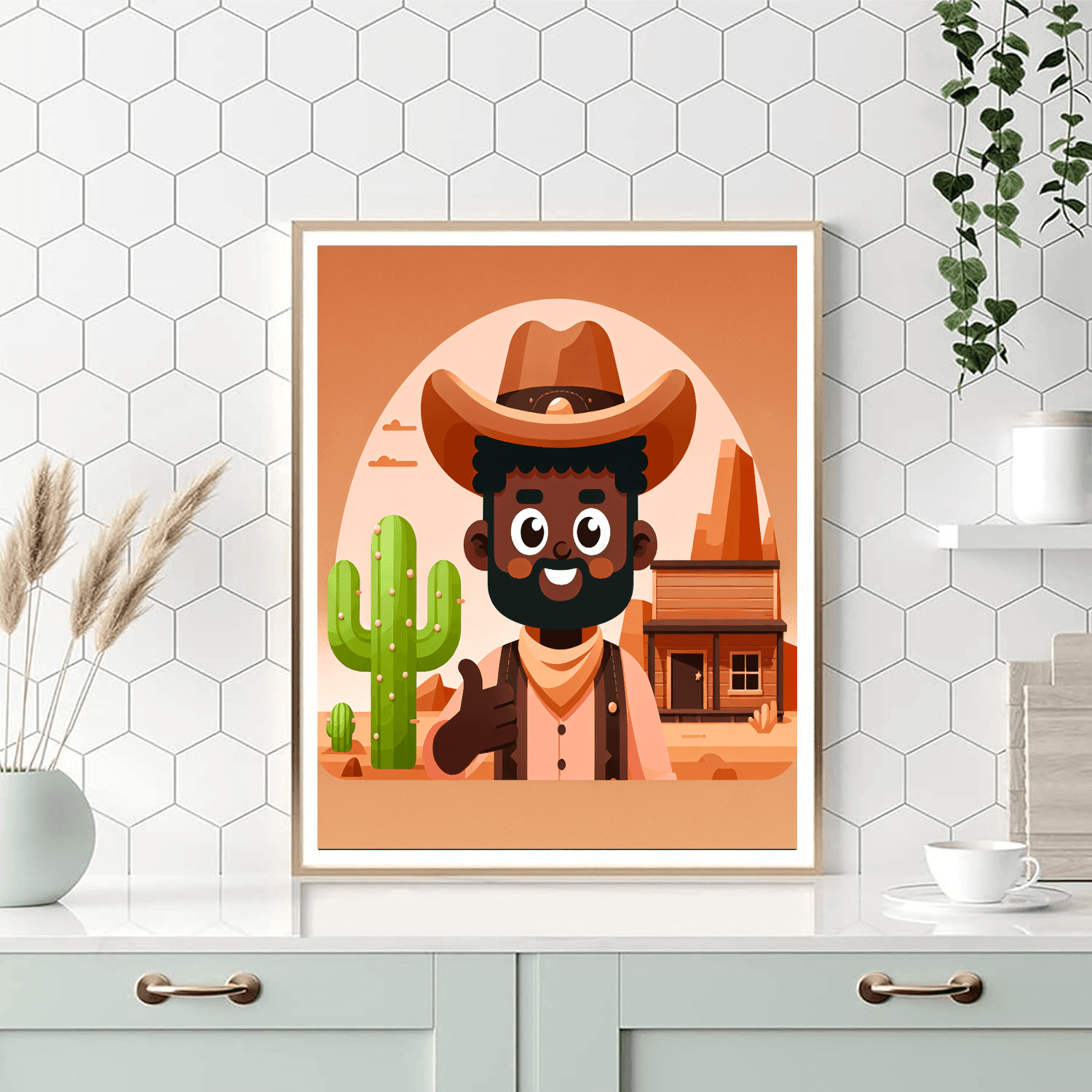 Wild West Cowboy Scene Paint By Numbers