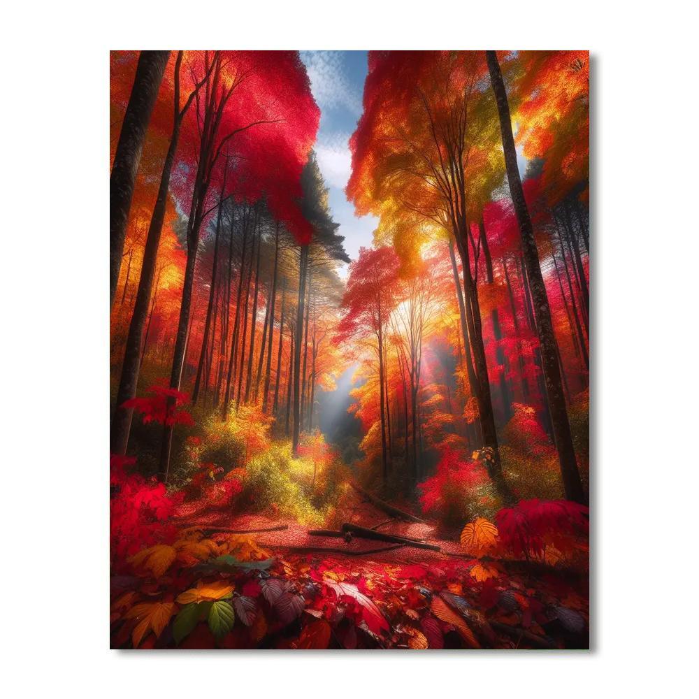 Whispering Autumn Woods Paint By Color