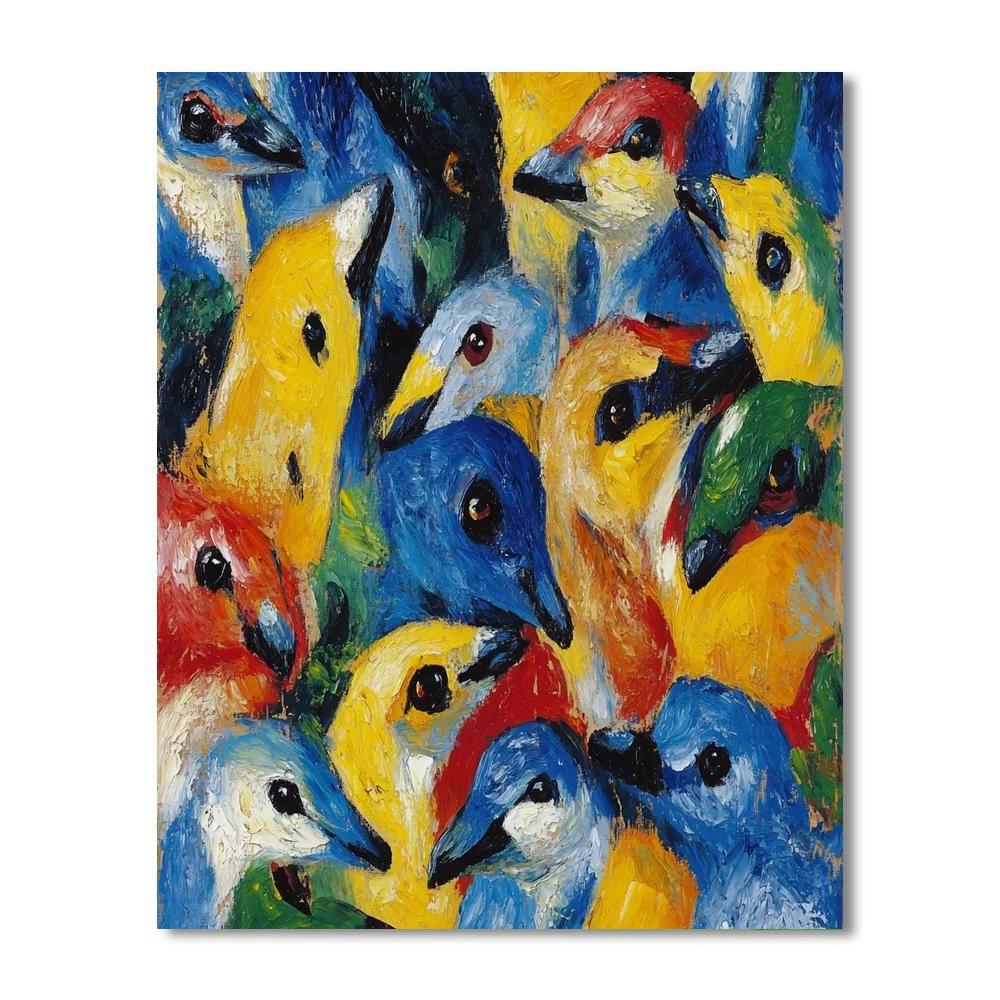 Franz Marc Inspired Wild Whirlwind  DIY Paint By Numbers