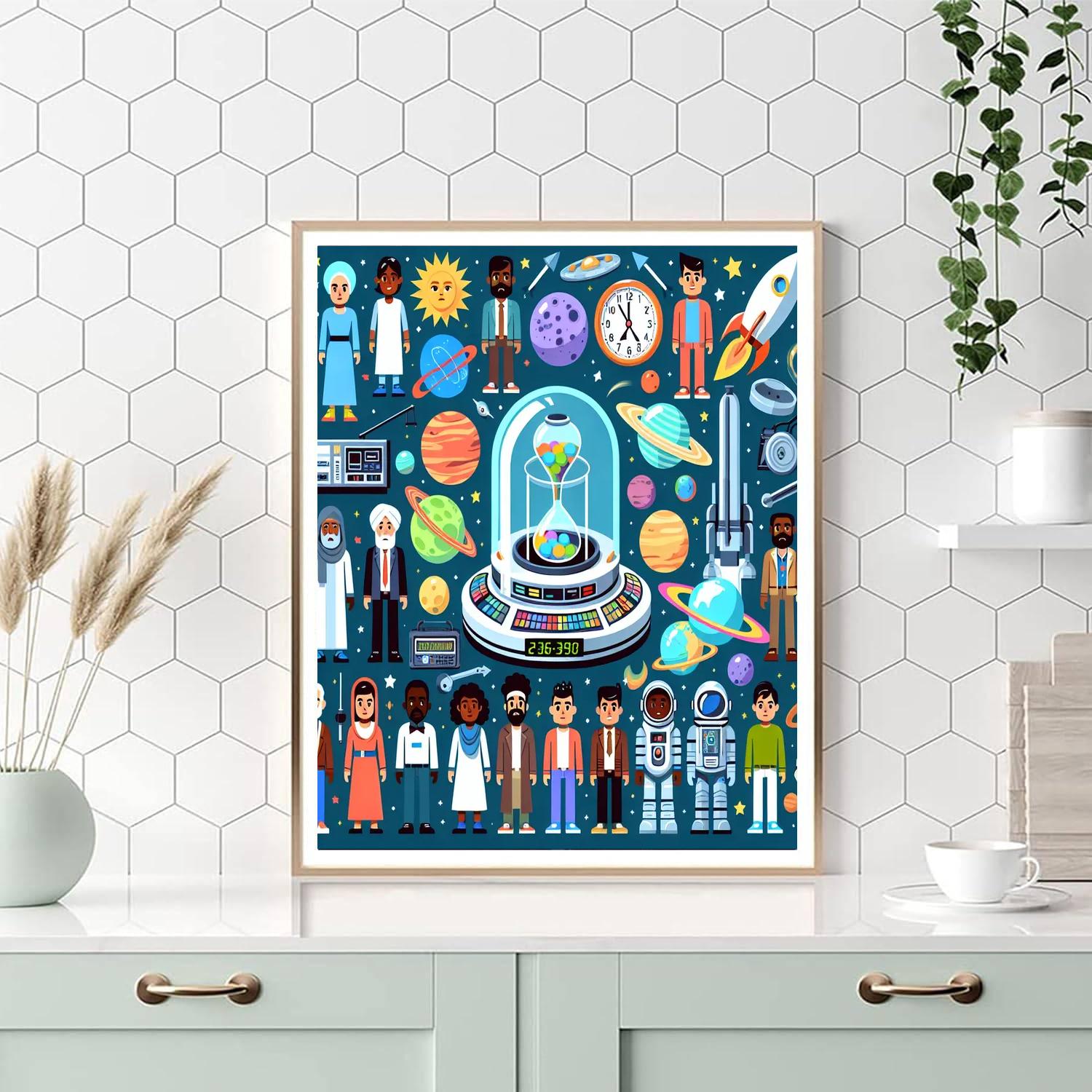 Space-time Traveler DIY Paint By Numbers