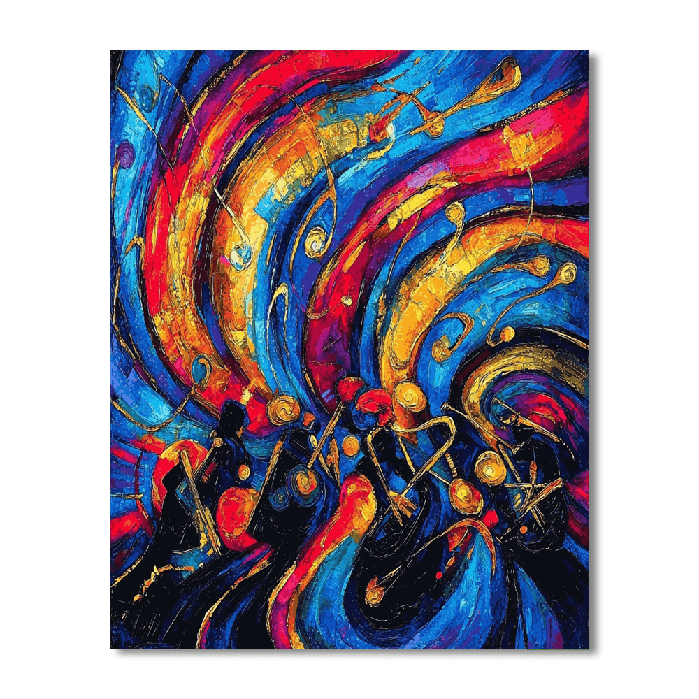 Wassily Kandinsky Inspired Jazz In Motion  Numbered Painting Kits