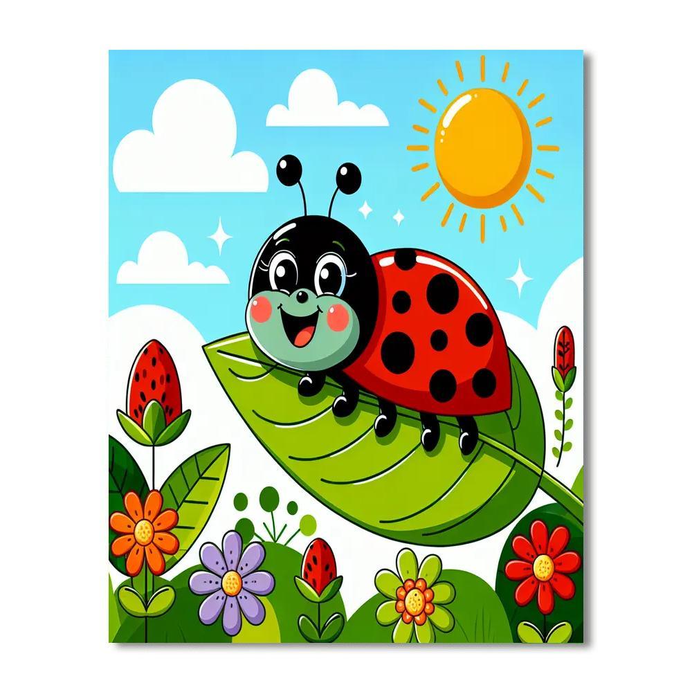Playful Ladybug Paint By Numbers Kits