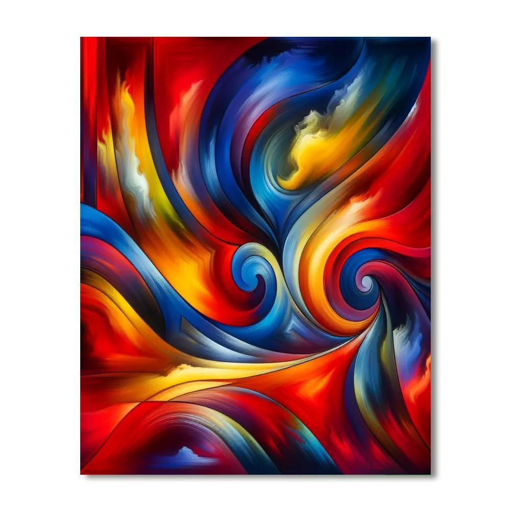 Abstract Whirlwind Harmony Painting By Numbers Kit
