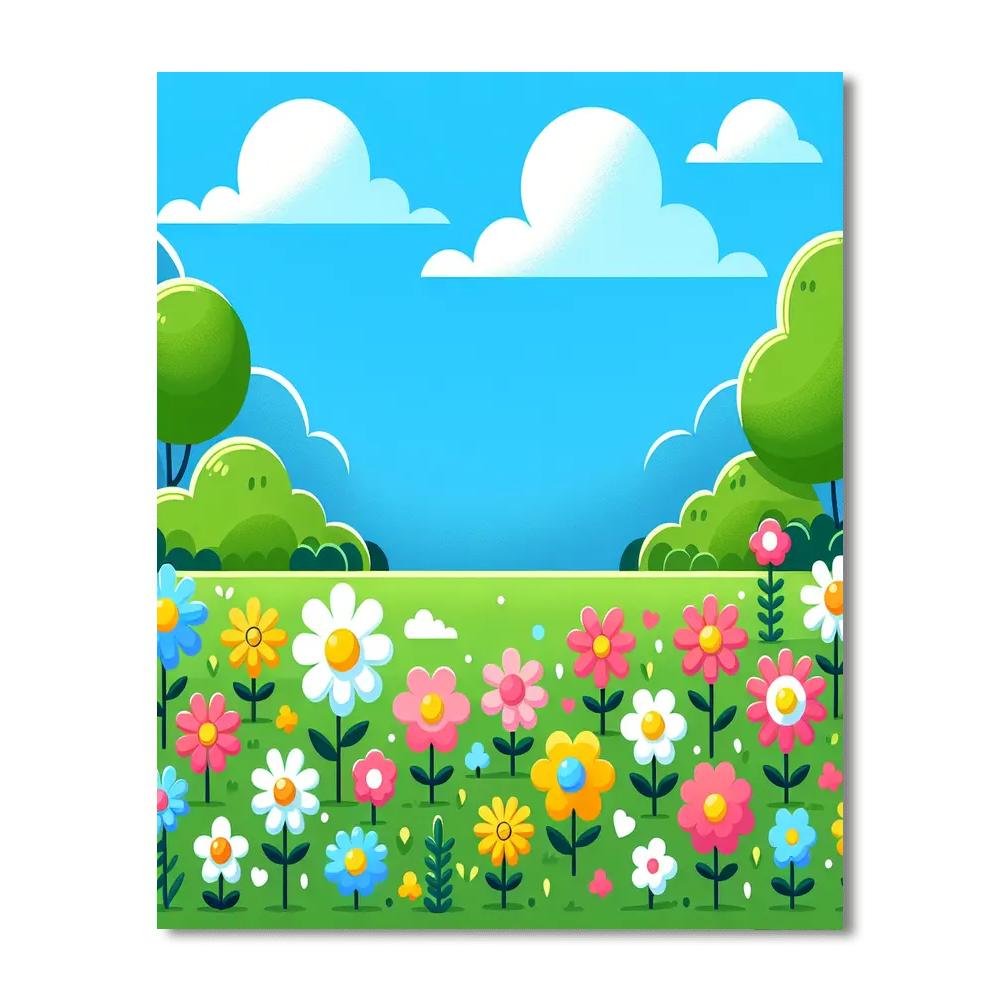 Garden Of Flowers Paint By Number