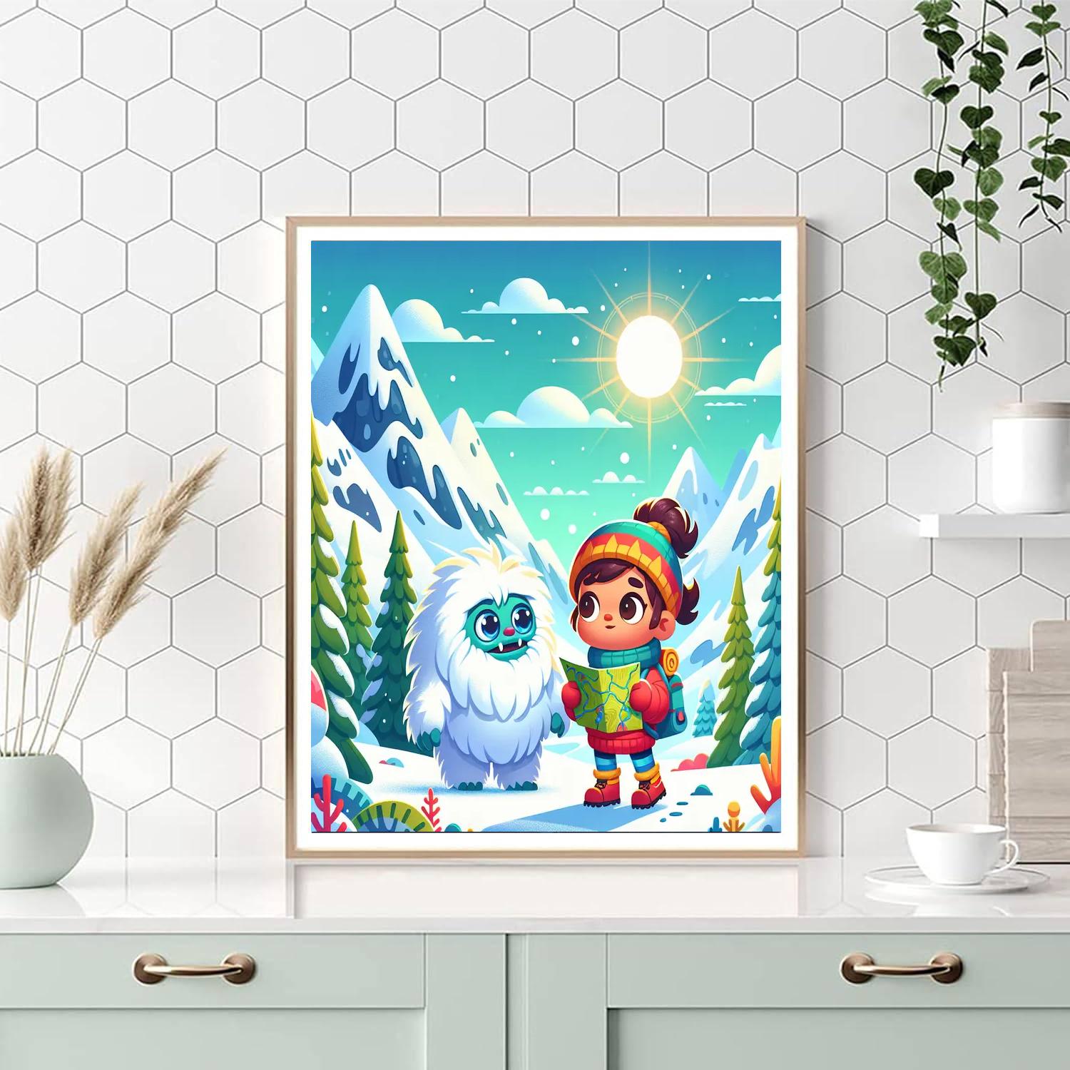 Mythical Mountain Adventure Painting Number Kit